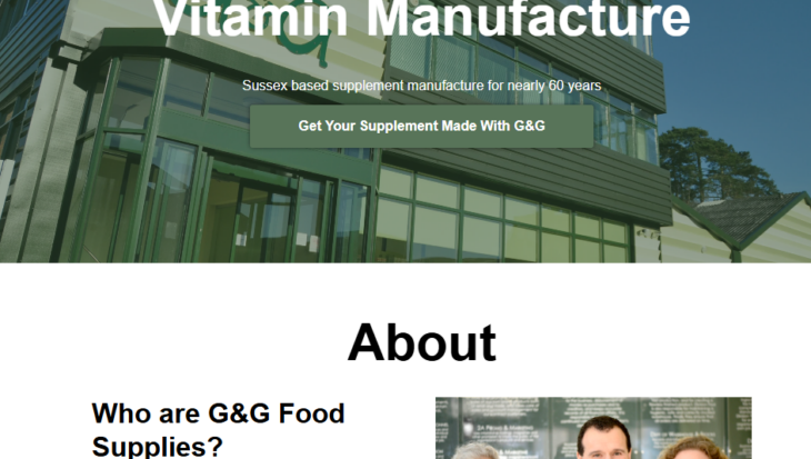 About G & G - UK Suplement Manufacturer