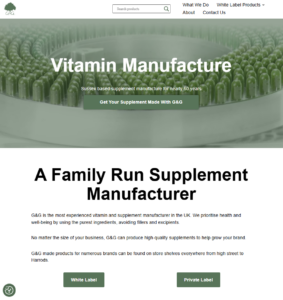 G & G UK Suplement Manufacturer