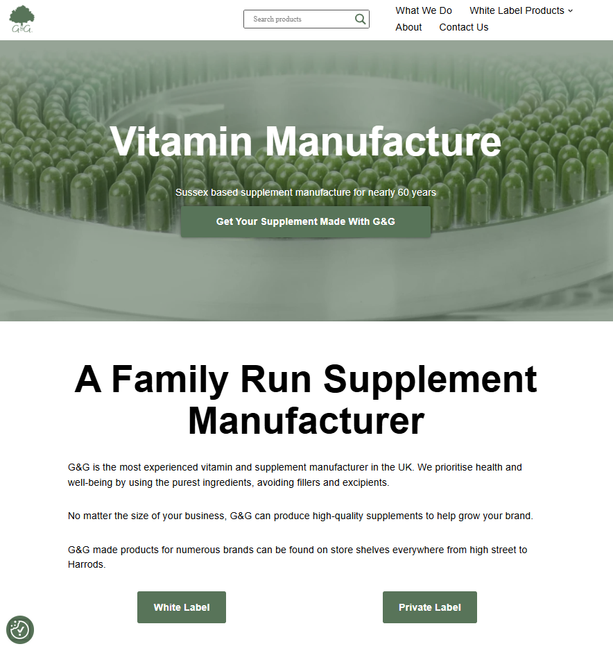 G & G UK Suplement Manufacturer