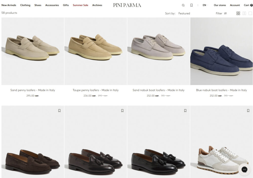 Mens Shoest by PINI PARMA Italy